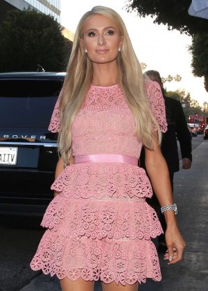 Paris Hilton in Pink - Opening of TOTALEE Hair Salon in Beverly Hills