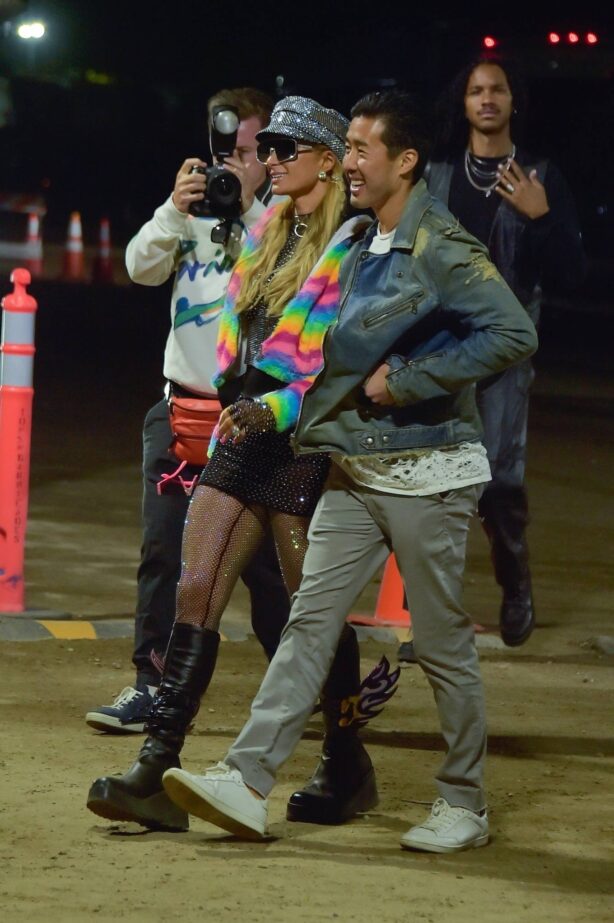 Paris Hilton - Spotted at Neon Carnival party during Coachella in Indio