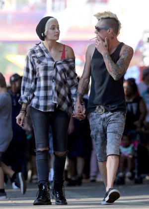 Paris Jackson and her boyfriend Michael Snoddy out in LA