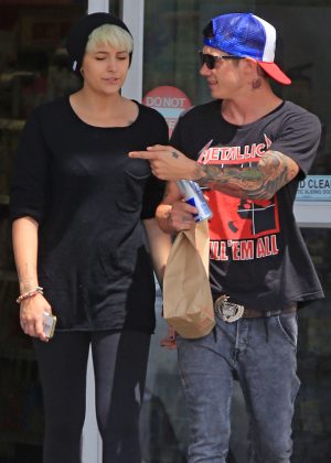 Paris Jackson and her boyfriend Michael Snoddy out in Venice