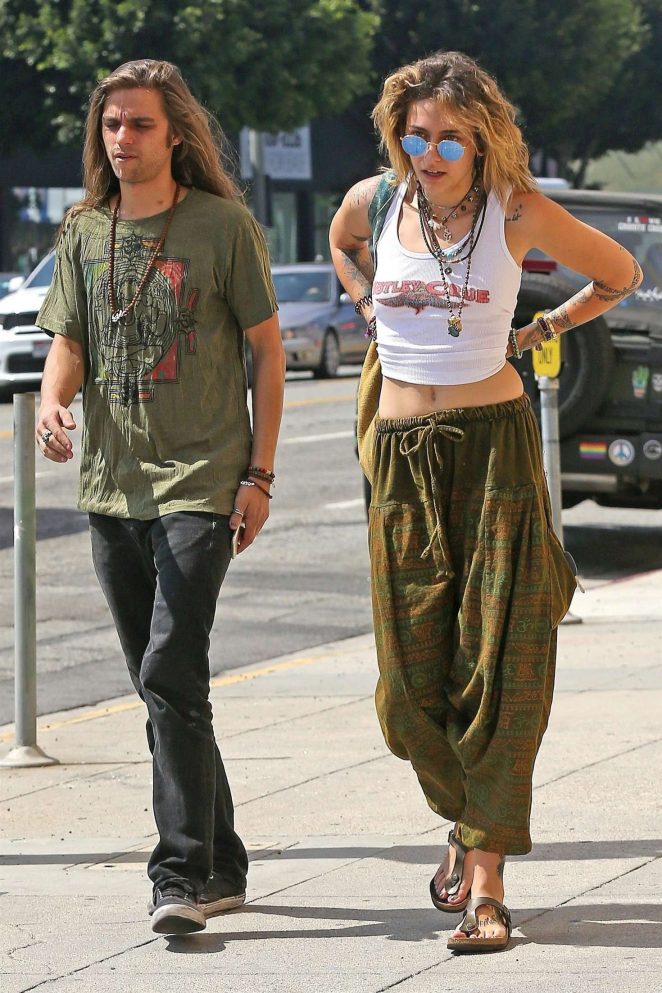 Paris Jackson at Starbucks with a friend in Los Angeles