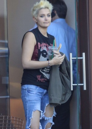 Paris Jackson in Ripped Jeans out in Beverly Hills