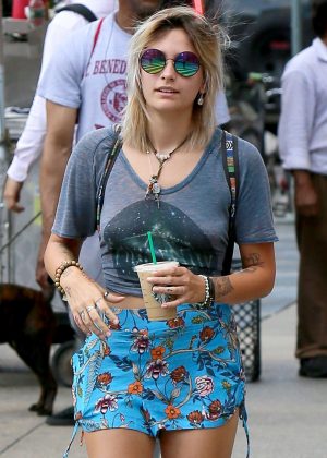 Paris Jackson in Shorts out in New York City