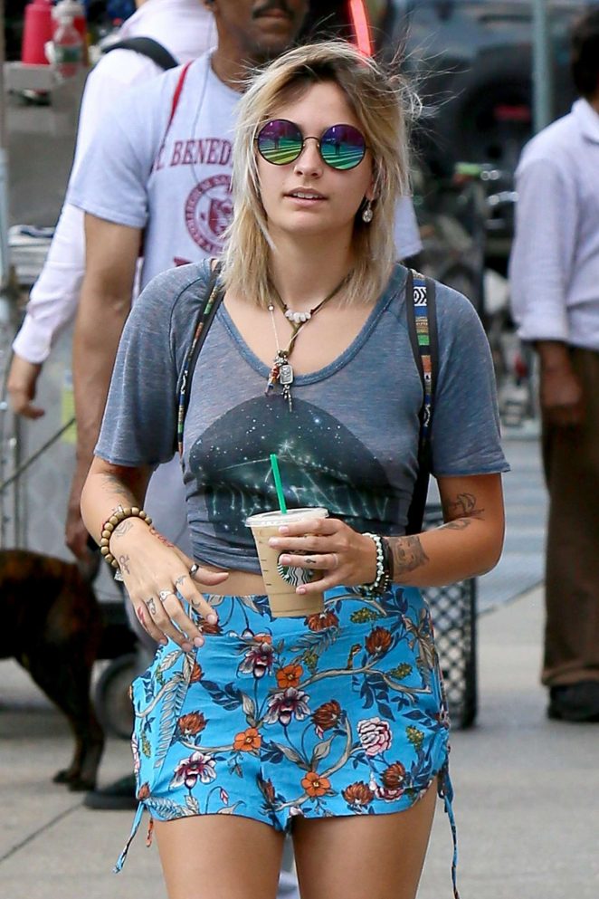 Paris Jackson in Shorts out in New York City
