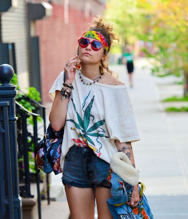 Paris Jackson in Shorts - Out in New York
