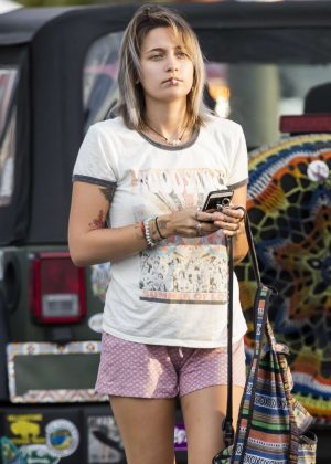 Paris Jackson in Shorts out in Woodland Hills