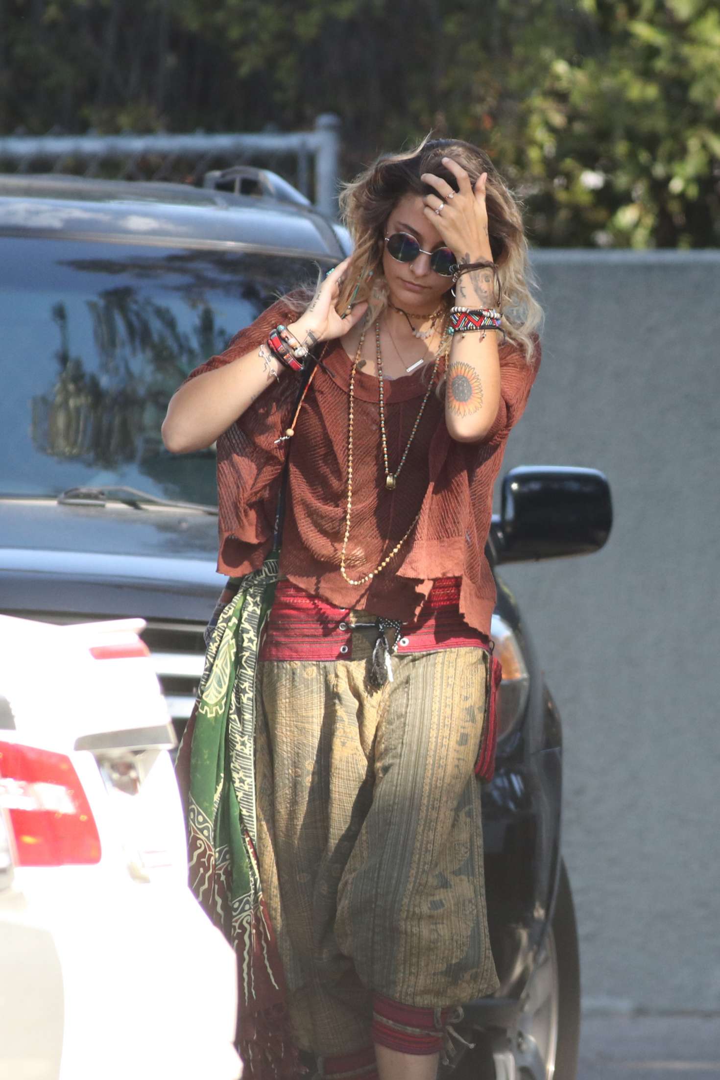 Paris Jackson in Tights at a gas station -02 | GotCeleb