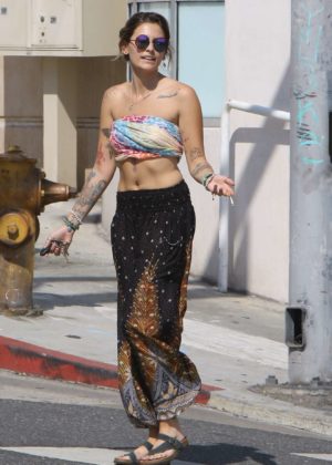 Paris Jackson - Seen at Tattoo Mania in West Hollywood