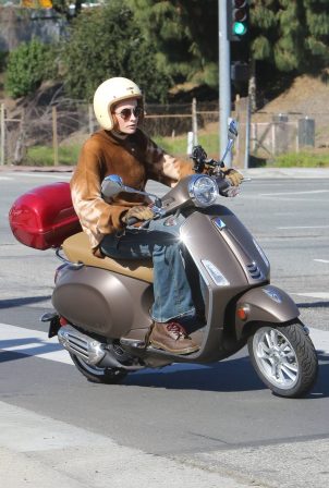 Paris Jackson - Takes her Vespa out for a spin in Toluca Lake