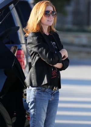 Patsy Palmer Shopping at Vintage Grocers in Malibu