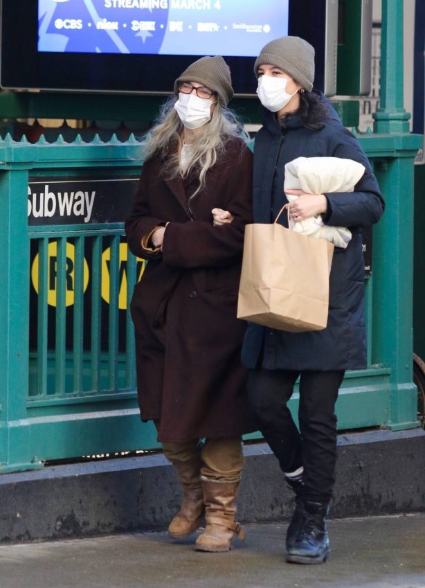 Patti Smith and Jesse Smith - Wear matching masks in Manhattan