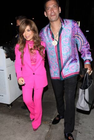 Paula Abdul - In pink while out to dinner at Craig’s in West Hollywood