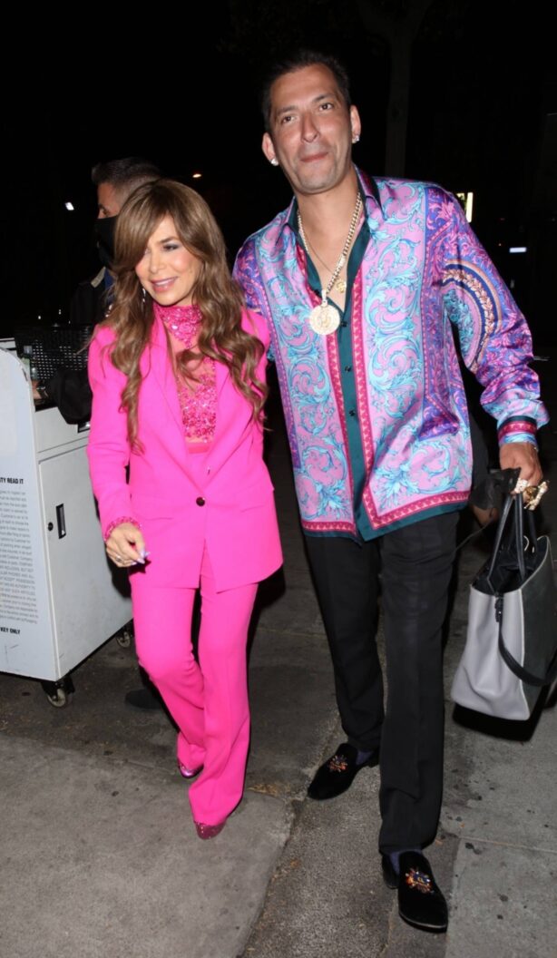 Paula Abdul - In pink while out to dinner at Craig’s in West Hollywood