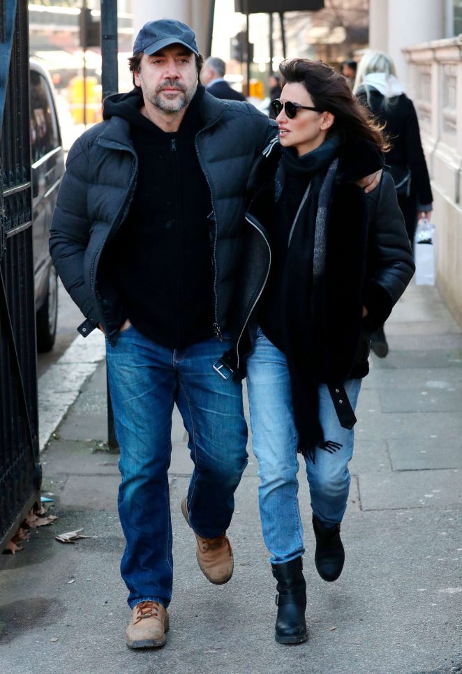 Penelope Cruz and Javier Bardem out and about in London