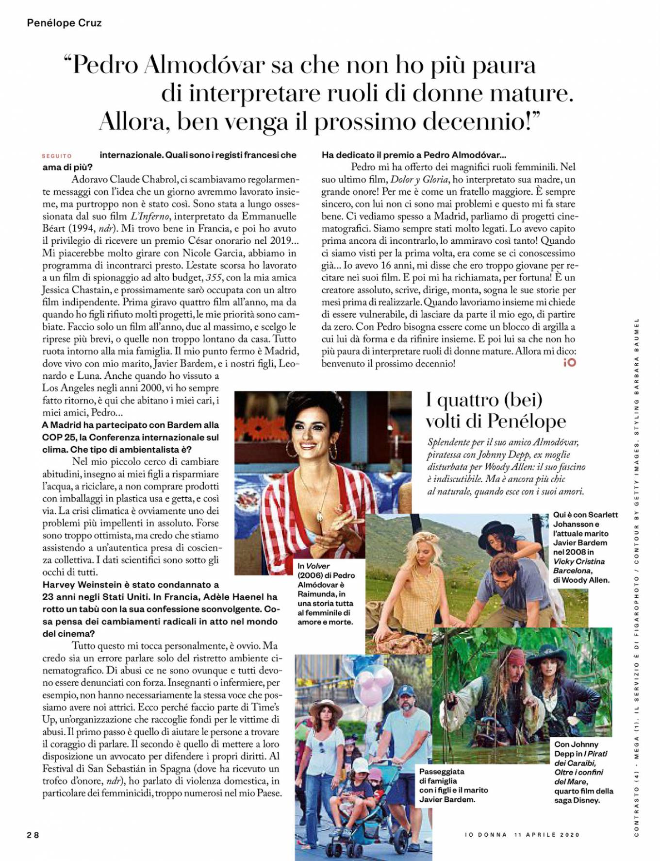 Penelope Cruz â€“ iO Donna magazine (April 2020)