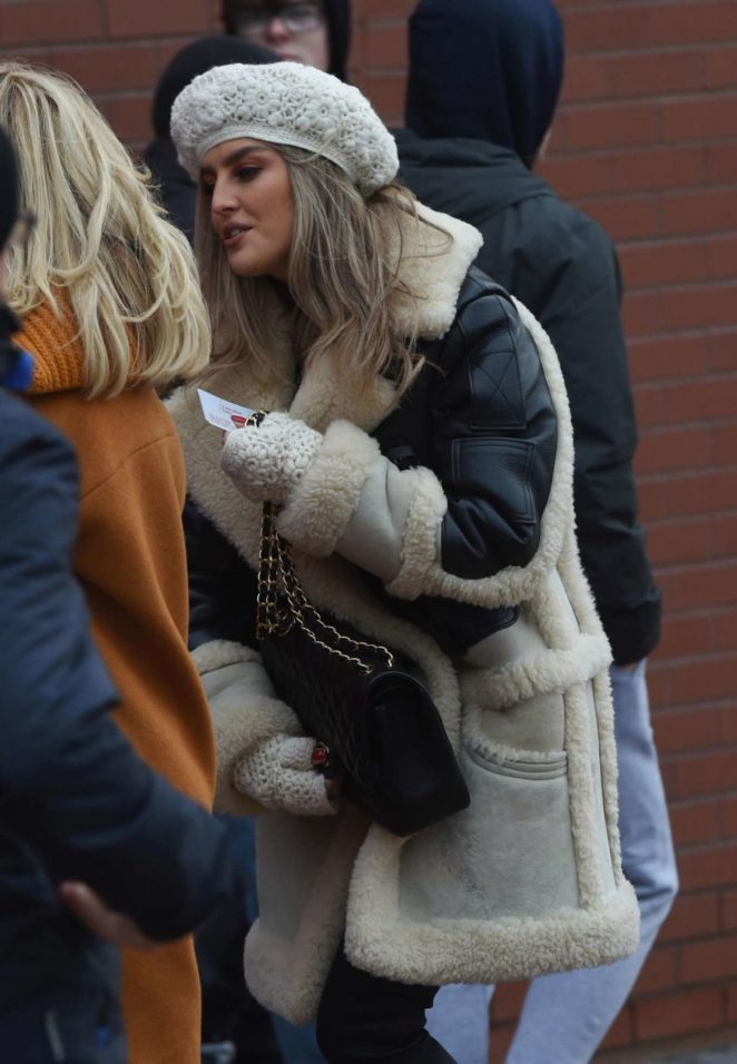 Perrie Edwards - Arrives at Anfield Stadium in Liverpool