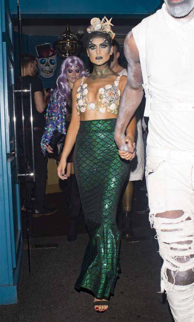 Perrie Edwards - Halloween Party at Freedom Bar in Soho