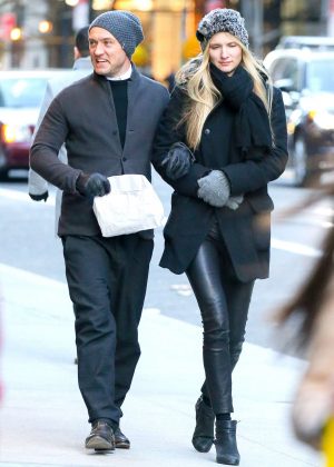 Phillipa Coan and Jude Law out in New York