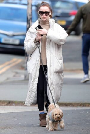 Phoebe Dynevor - Steps out for a walk in Greater Manchester