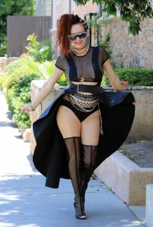 Phoebe Price - In a black outfit posing for the cameras in Los Angeles