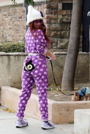 Phoebe Price - in a polka dot jumpsuit out in Los Angeles