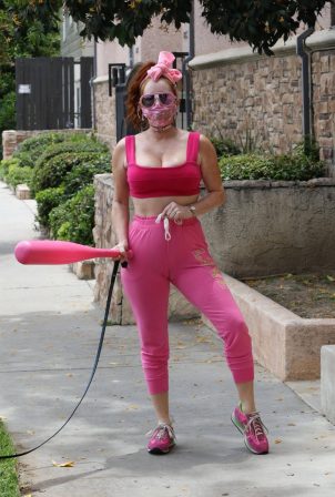 Phoebe Price in Pink - Workout in Los Angeles