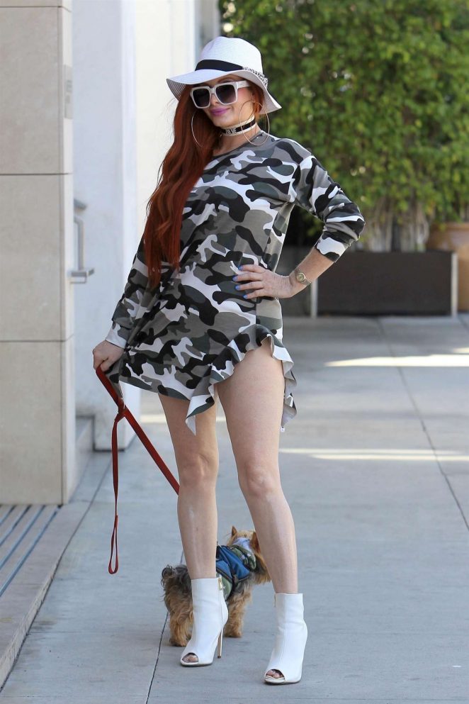 Phoebe Price in Short Dress out in Beverly Hills