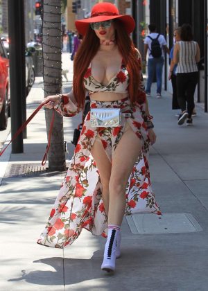 Phoebe Price out in Beverly Hills