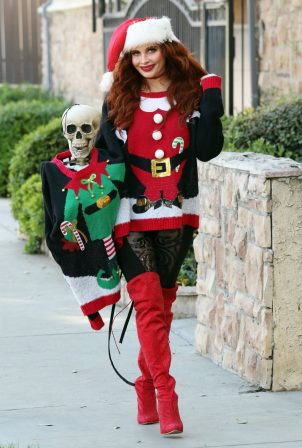 Phoebe Price - Possing in santa outfit