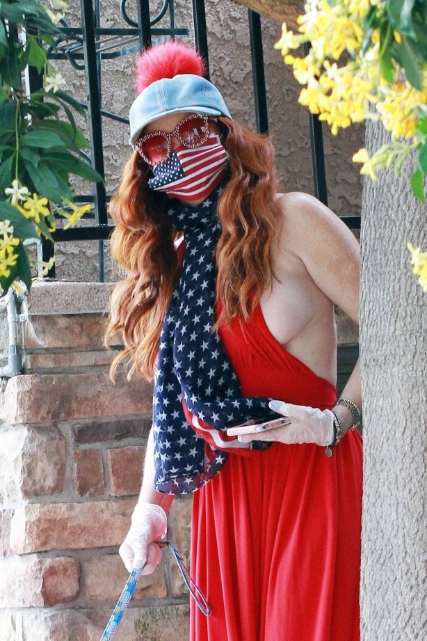 Phoebe Price - Seen taking her dog out