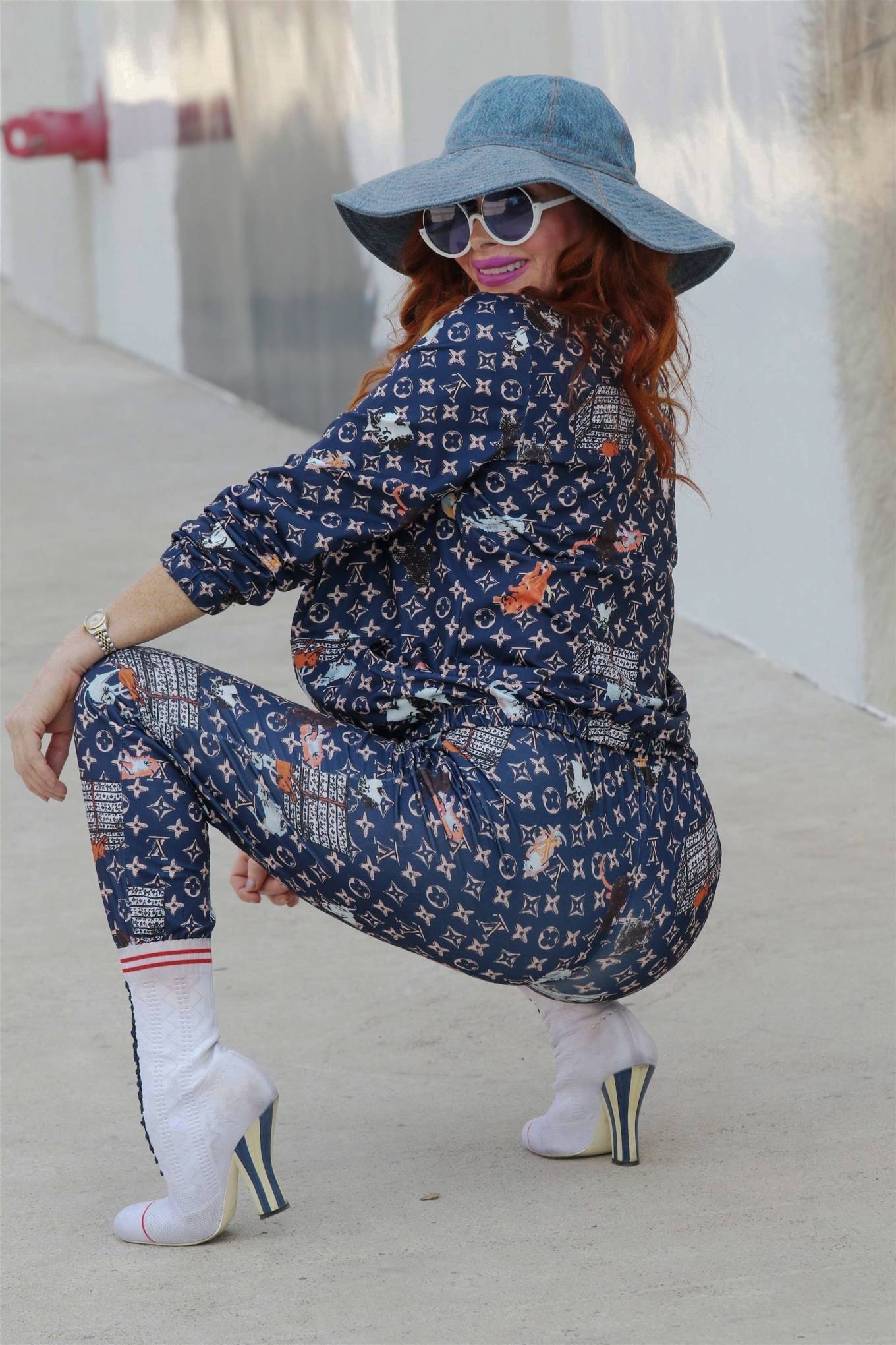 Phoebe Price - Wears Louis Vuitton track suit in Los Angeles-04 | GotCeleb