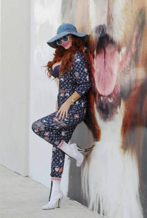 Phoebe Price - Wears Louis Vuitton track suit in Los Angeles-02 | GotCeleb