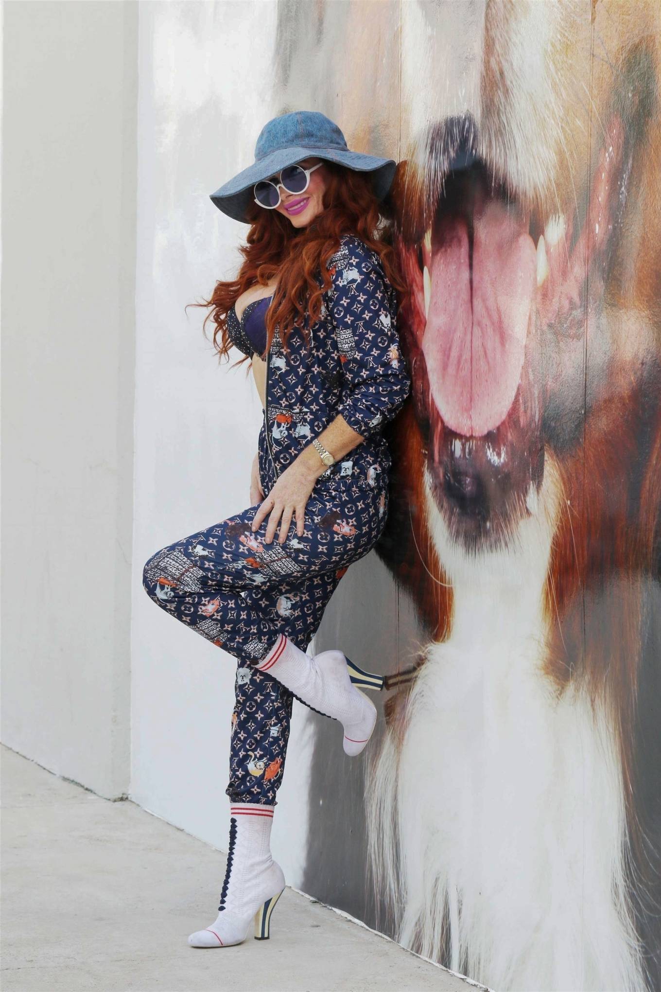 Phoebe Price - Wears Louis Vuitton track suit in Los Angeles-10 | GotCeleb