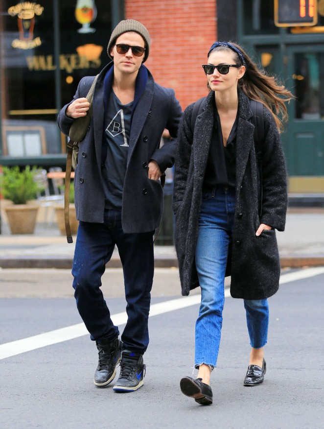 Phoebe Tonkin and Paul Wesley out in NYC