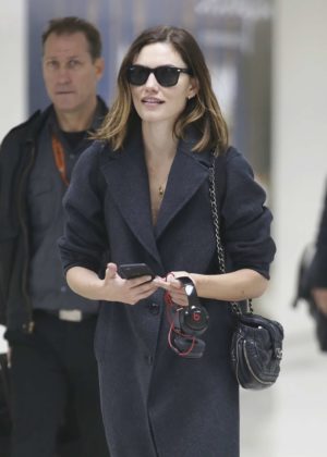 Phoebe Tonkin at LAX International Airport in Los Angeles