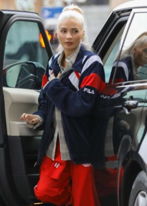 Pia Mia Perez at a Gas Station in Los Angeles