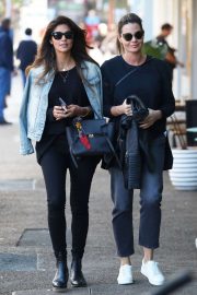 Pia Miller with girlfriend heading out for lunch in Bondi