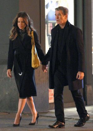 Pierce Brosnan and Kate Beckinsale on 'The Only Living Boy In New York' set in Manhattan