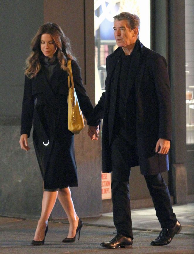 Pierce Brosnan and Kate Beckinsale on 'The Only Living Boy In New York' set in Manhattan