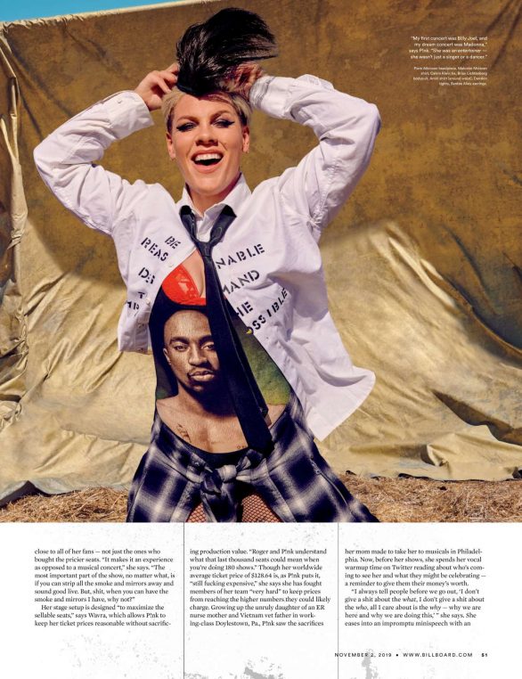 Pink - Billboard Magazine (November 2019)