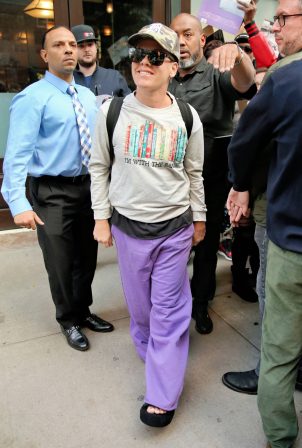 Pink - leaves for her concert at Madison Square Garden in New York City