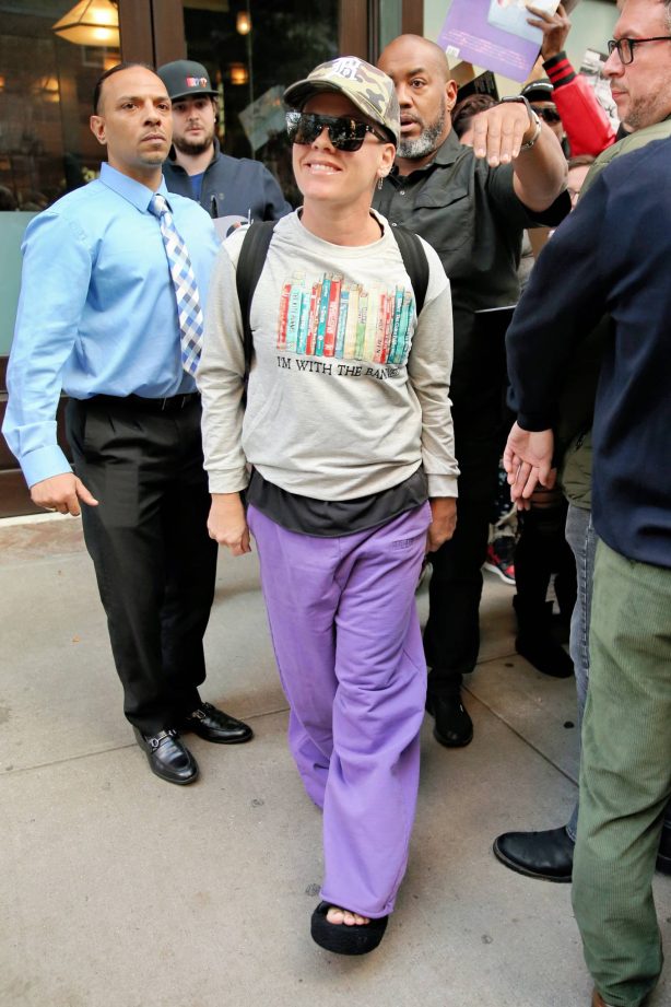 Pink - leaves for her concert at Madison Square Garden in New York City