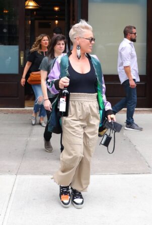 Pink - Seen leaving The Greenwich Hotel in New York