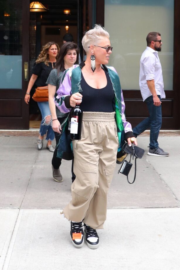 Pink - Seen leaving The Greenwich Hotel in New York