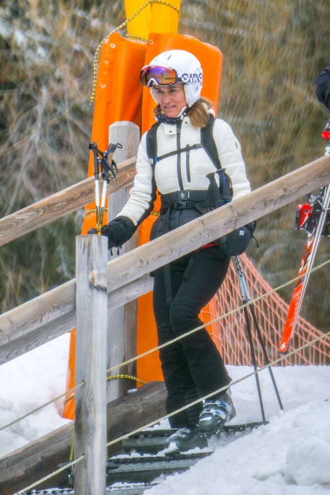 Pippa Middleton Hits the Ski Slopes with husband James Matthews in Switzerland