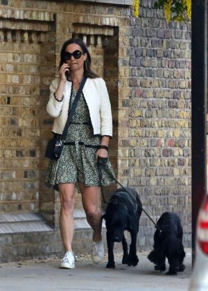 Pippa Middleton - Walking her dogs in London