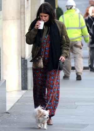 Pixie Geldof - Walking her Dog in London