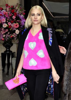 Pixie Lott - Arrives at Schiapparelli Fashion Show 2017 in Paris