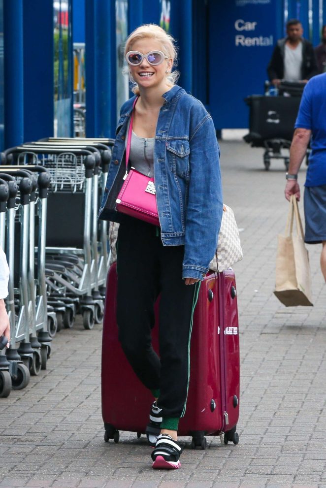Pixie Lott Arriving at London City Airport