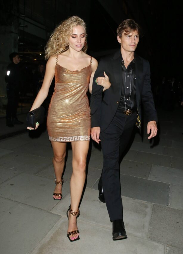 Pixie Lott - Seen with her partner Oliver Cheshire after The GQ AfterParty in London